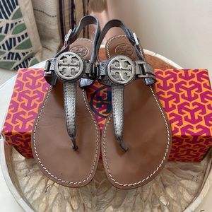 Tory Burch, silver sandal